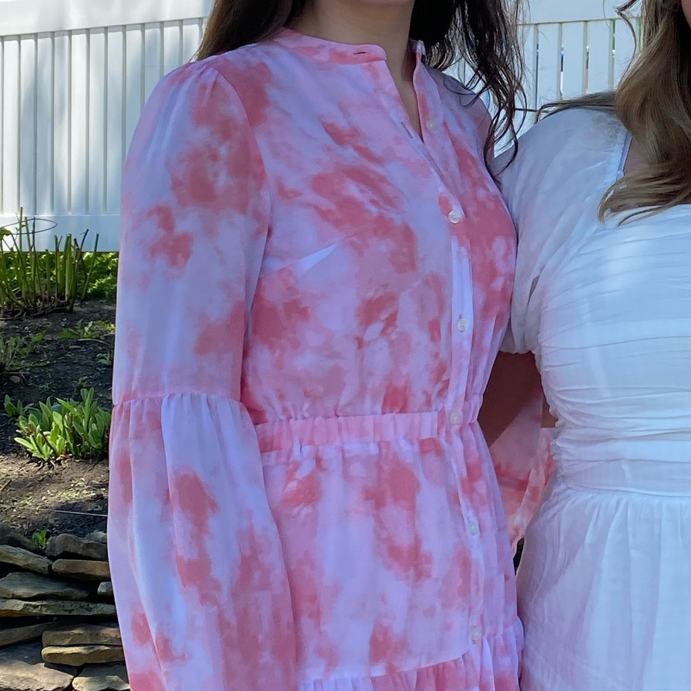 Michael Kors Pink Tie-Dye Formal Dress